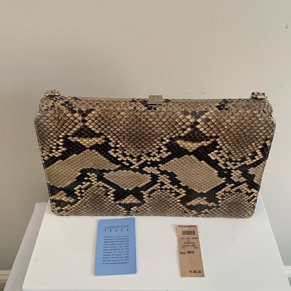 Lambertson Truex Python Shoulder Bag-Euc - image 3